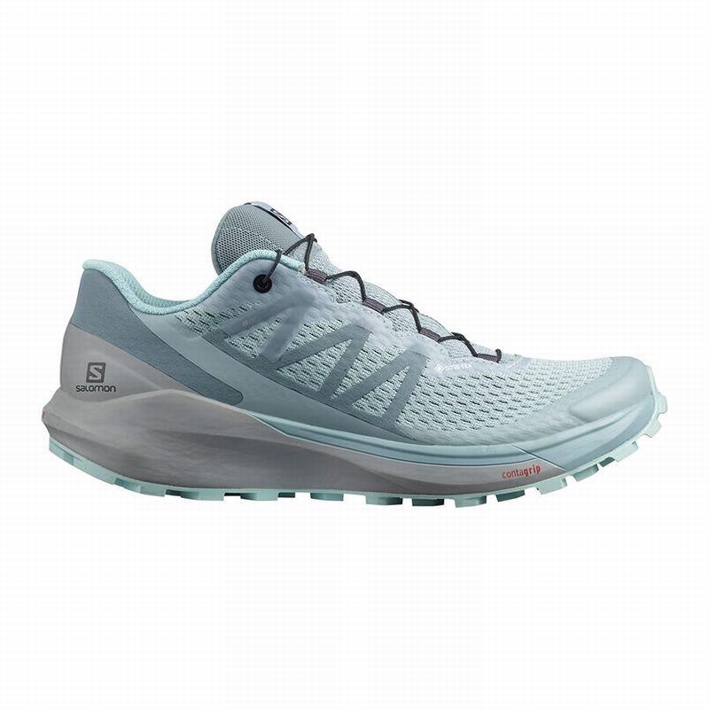 Buty Do Biegania Damskie Salomon SENSE RIDE 4 GORE-TEX INVISIBLE FIT - Zielone / Turkusowe - Polska